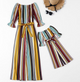 Mom and Me Striped Off Shoulder Jumpsuit